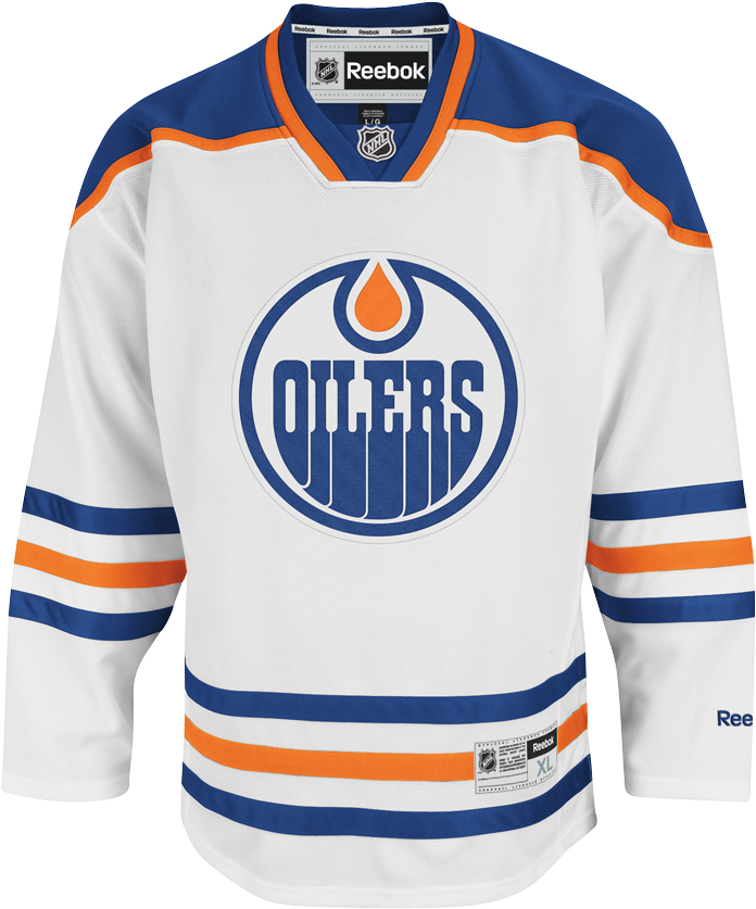 Edmonton Oilers - Edmonton Oilers White Jersey (850x850)