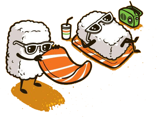 Sushi Japanese Cuisine Sashimi Cartoon Illustration - Sushi Japanese Cuisine Sashimi Cartoon Illustration (576x600)