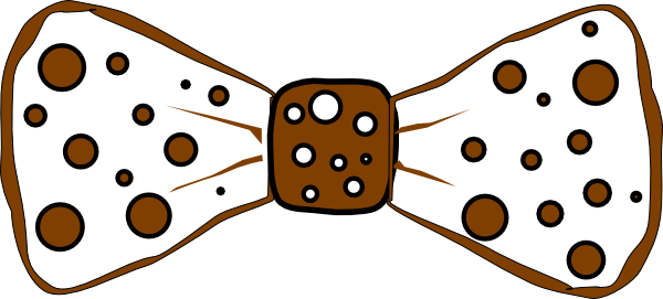 Brown Bowtie Clip Art At Clker - Clip Art (600x271)