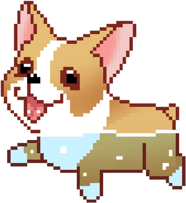 Pembroke Welsh Corgi Animation Clip Art - Animated Corgi Gif (1024x1024)