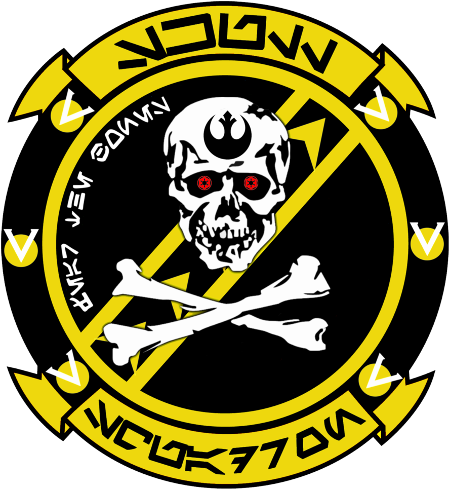 New Republic Skull Squadron V - Macross Skull Squadron Logo (900x975)
