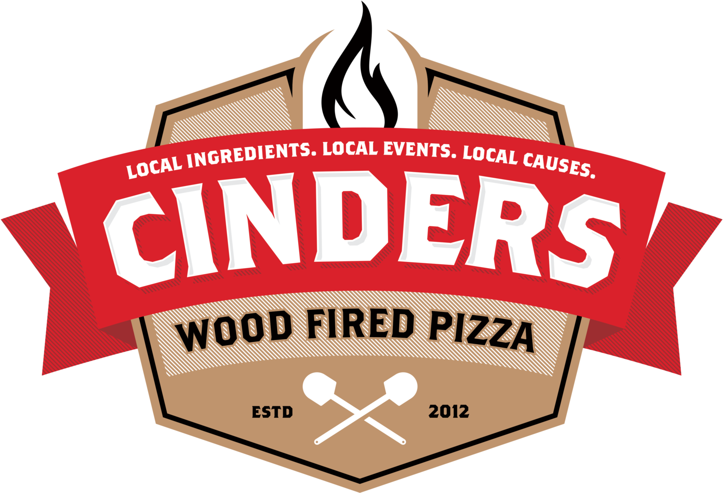 Cinders Wood Fired Pizza - Wood Fired Pizza Logo (1500x1026)