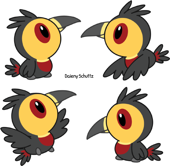 Chibi Channel-billed Toucan By Daieny - Toucan Chibi (650x637)