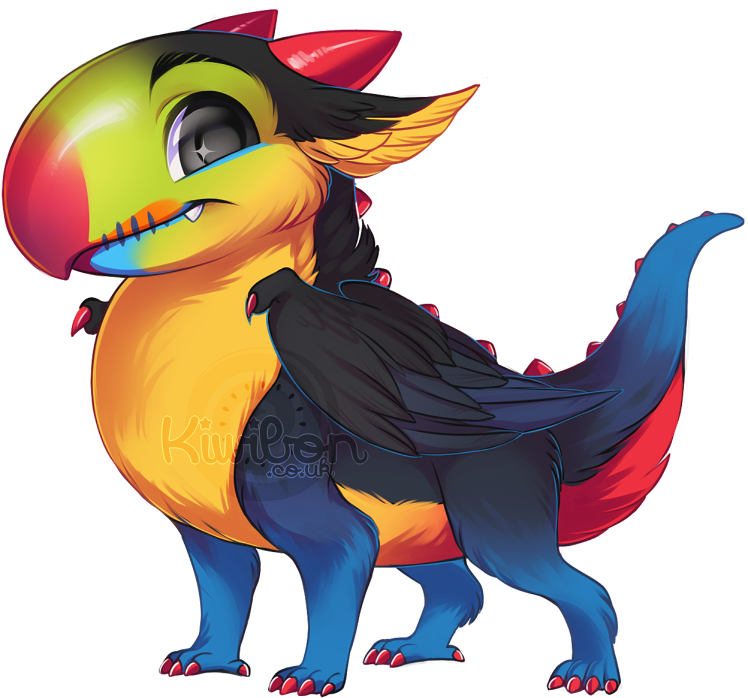 If Birds Were Dragons - Cartoon (796x713)