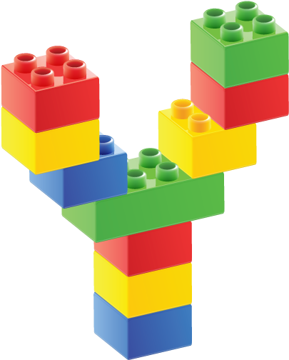 Alfabeto De Bloques Y - Como Hacer Un Castillo De Legos (445x548)