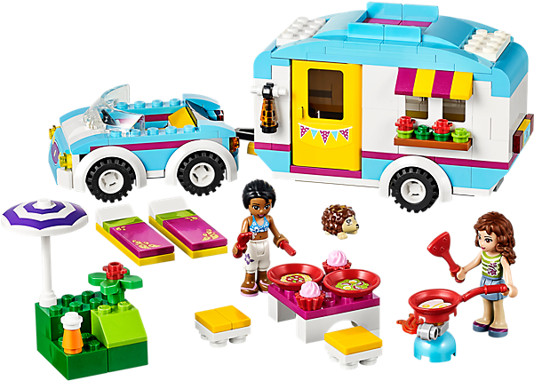 Lego® Friends Summer Caravan With Opening Roof, 2 Mini-doll - Lego Friends 41034 Summer Caravan (600x450)
