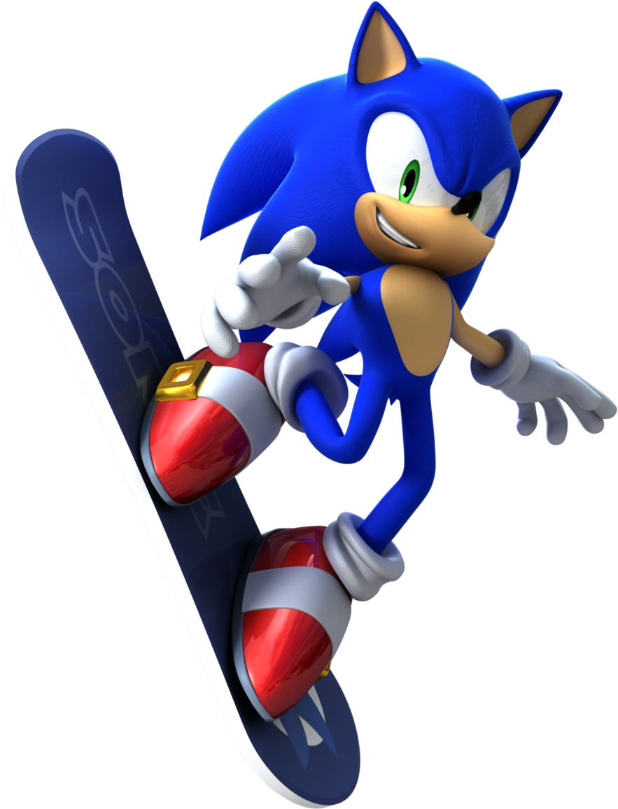Sonic Snowboarding Render By Alsyouri2001 - Mario & Sonic Snowboard (1024x1213)