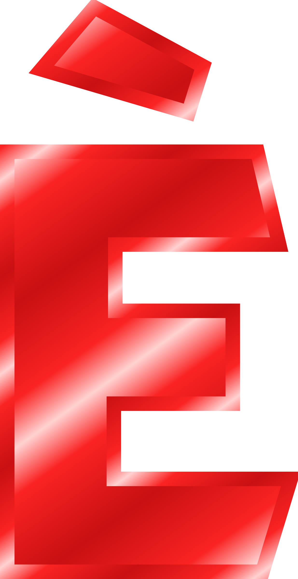 Creative E Clip Art Medium Size - Letter E Red Design (1235x2400)