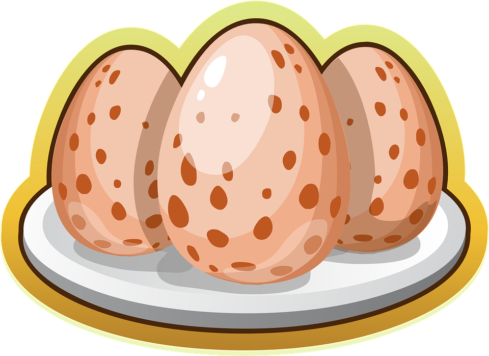 Holiday Food Cliparts 24, - Quail Egg Cartoon Png (960x698)