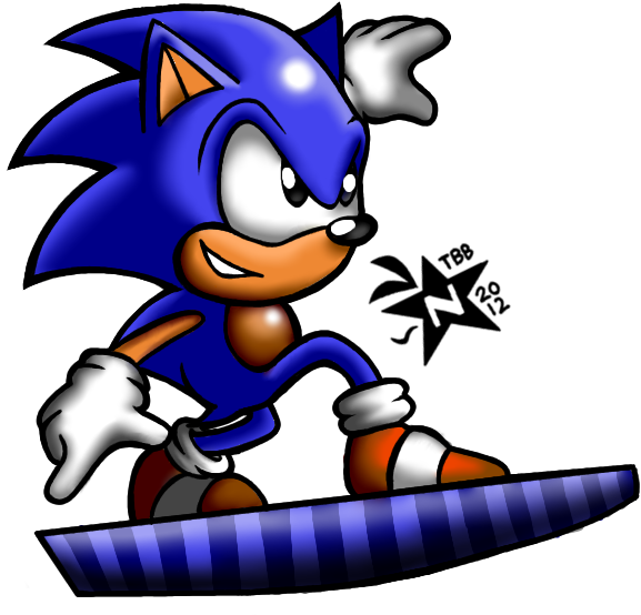 Sonic Triple Trouble - Sonic Triple Trouble Sonic (610x576)