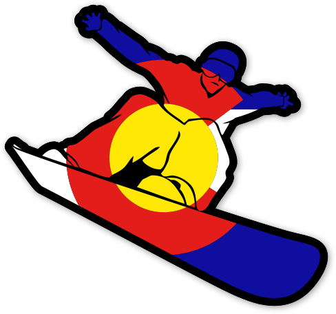 Colorado Snowboard Sticker - Snowboard (488x456)