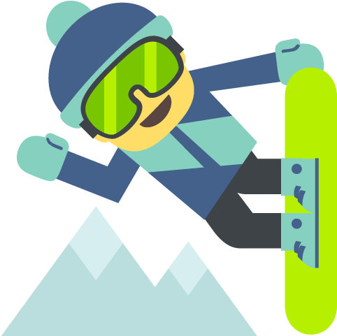 Snowboarder - Emoji Snowboard (512x512)