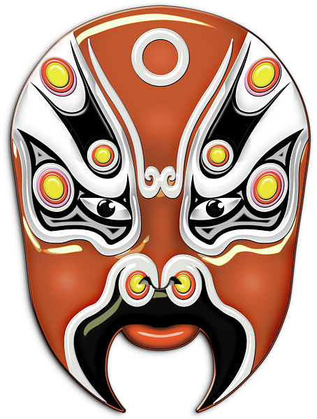 Bleed Area May Not Be Visible - 京剧 脸谱 人物 (600x600)