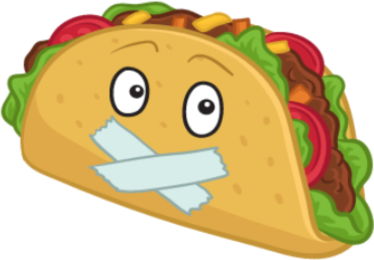 The Wanted Taco Catering - Sad Taco Cartoon (752x574)