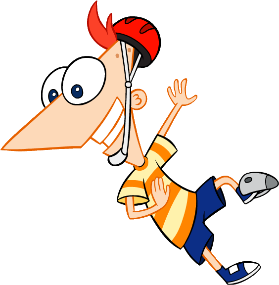 Phineas Snowboard - Phineas E Ferb Png (565x582)