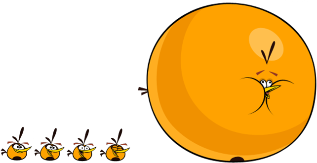 Orange Angry Bird Space - Angry Birds Orange Bird (720x419)