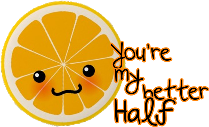 Text Png Orange Half By Valytandosk - Orange Text Png (834x556)