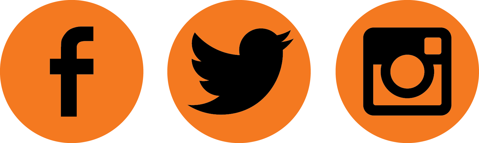 Social Media Icons Orange (1611x482)