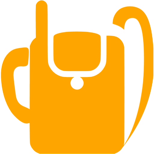 Backpack Icon Orange (512x512)