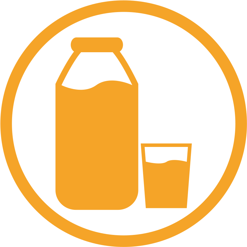 Milk Allergy Amber Icon - Glass Of Milk Vector Png (1024x1024)