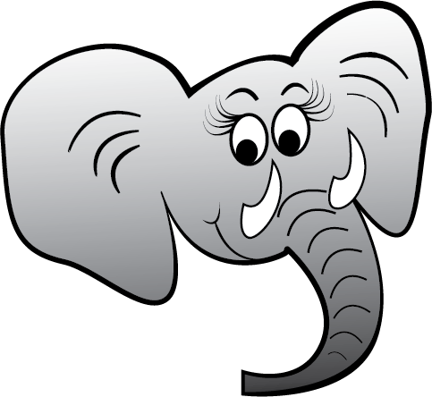 This Is Good For Little Ones That Are Not Reading Quite - Indian Elephant (483x444)