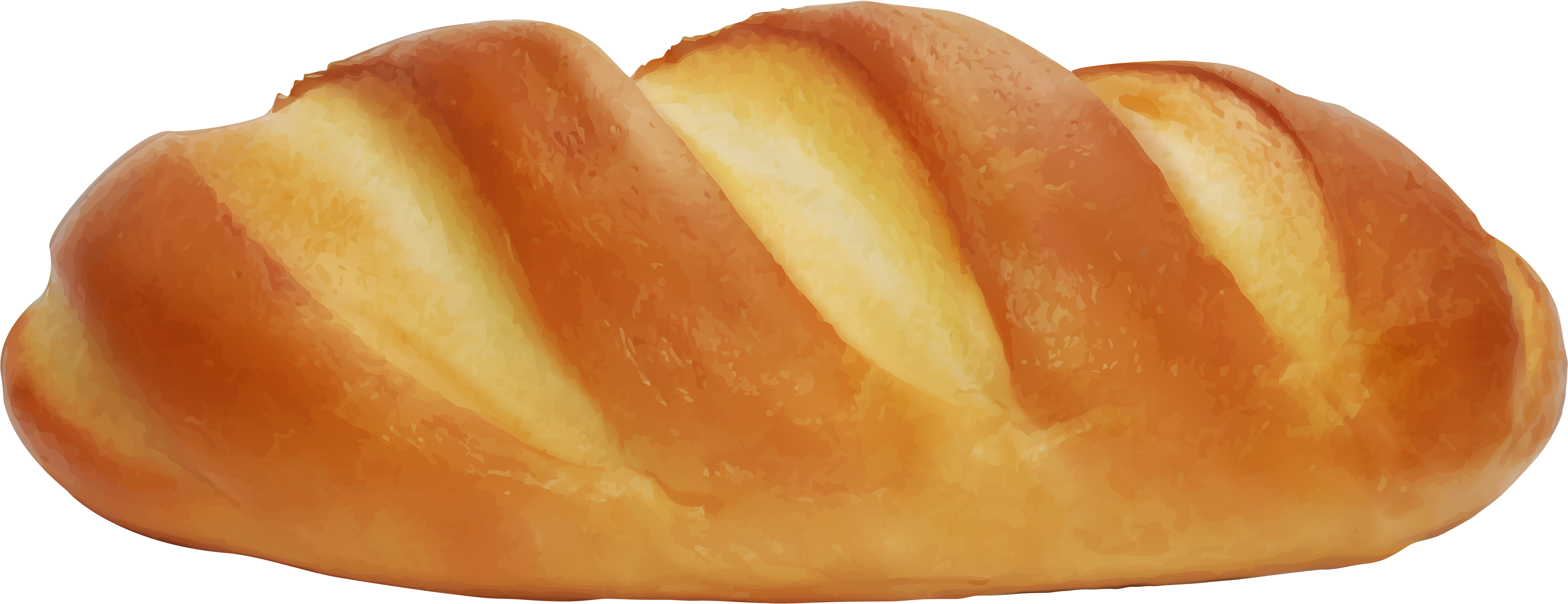 Bread Png Clip Art - Loaf Of Bread Png Cartoon (6000x2393)