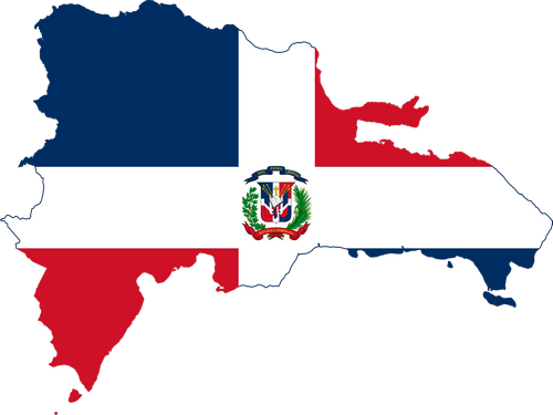 Properties For Sale In Spain And Dominican Republic - Dominican Republic Flag Map (500x375)