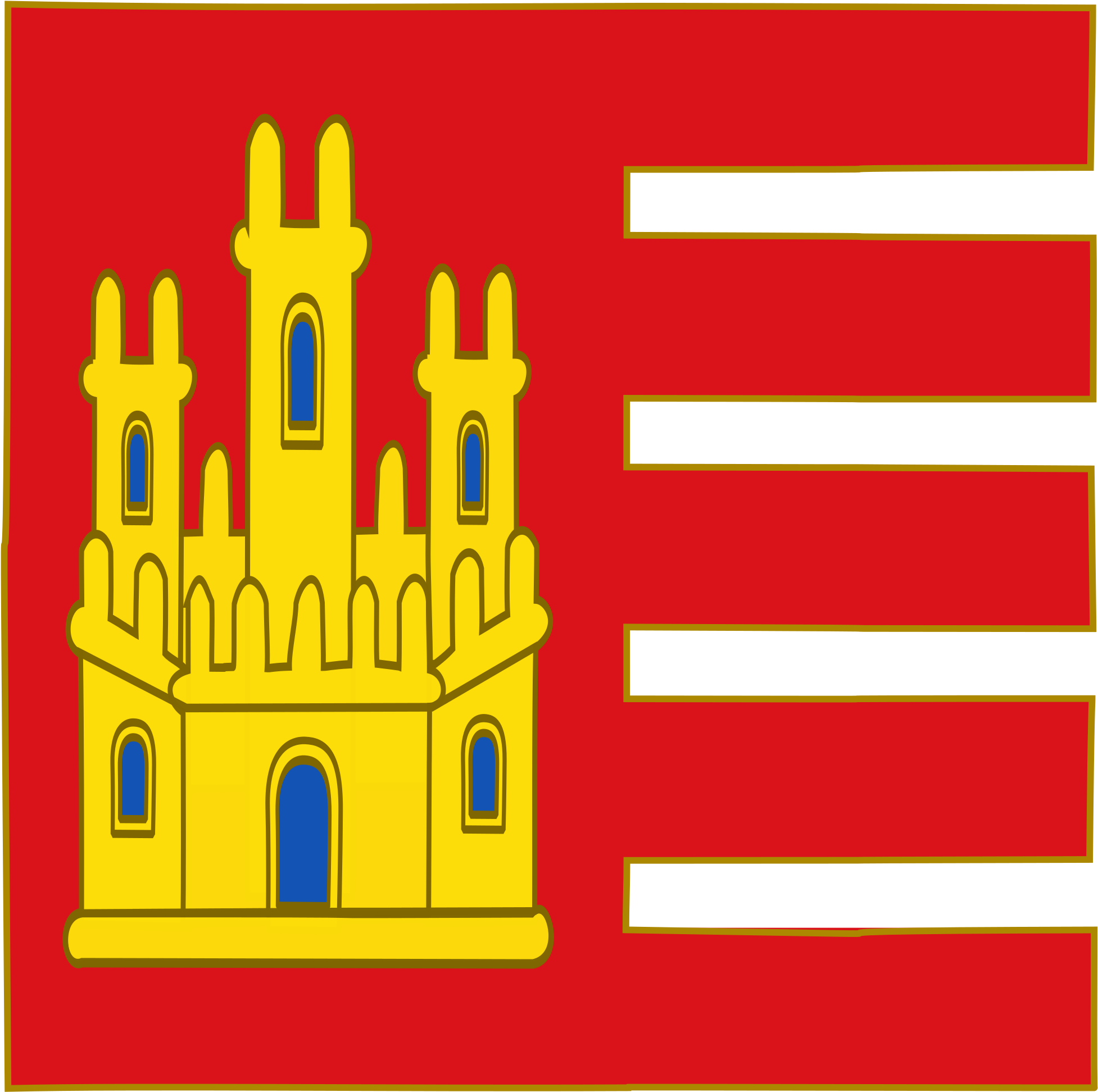 Royal Banner Of The Kingdom Of Castile - Bandeira De Castela (2000x1984)