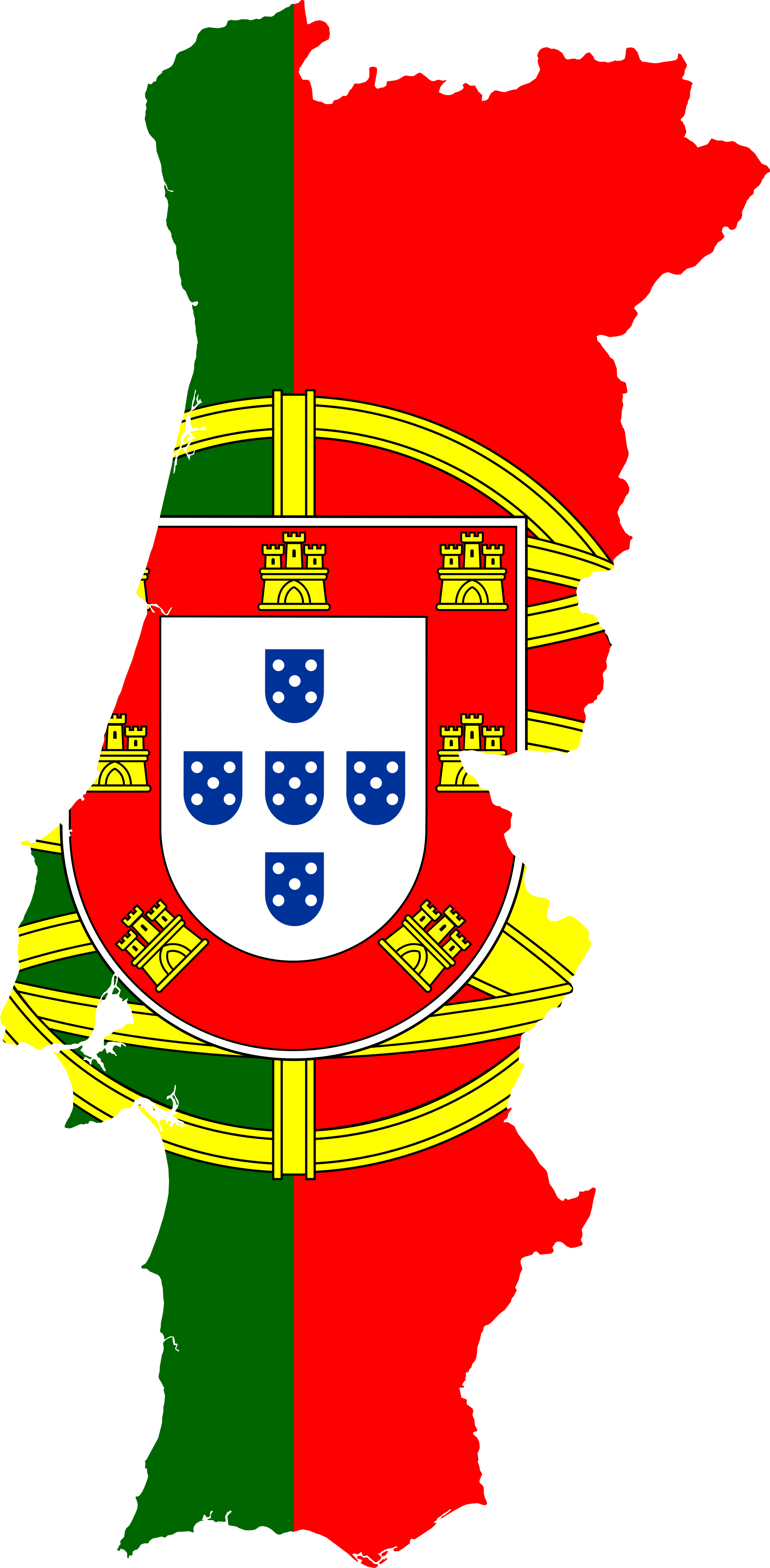 Plus - Portugal Flag Map (2000x4071)