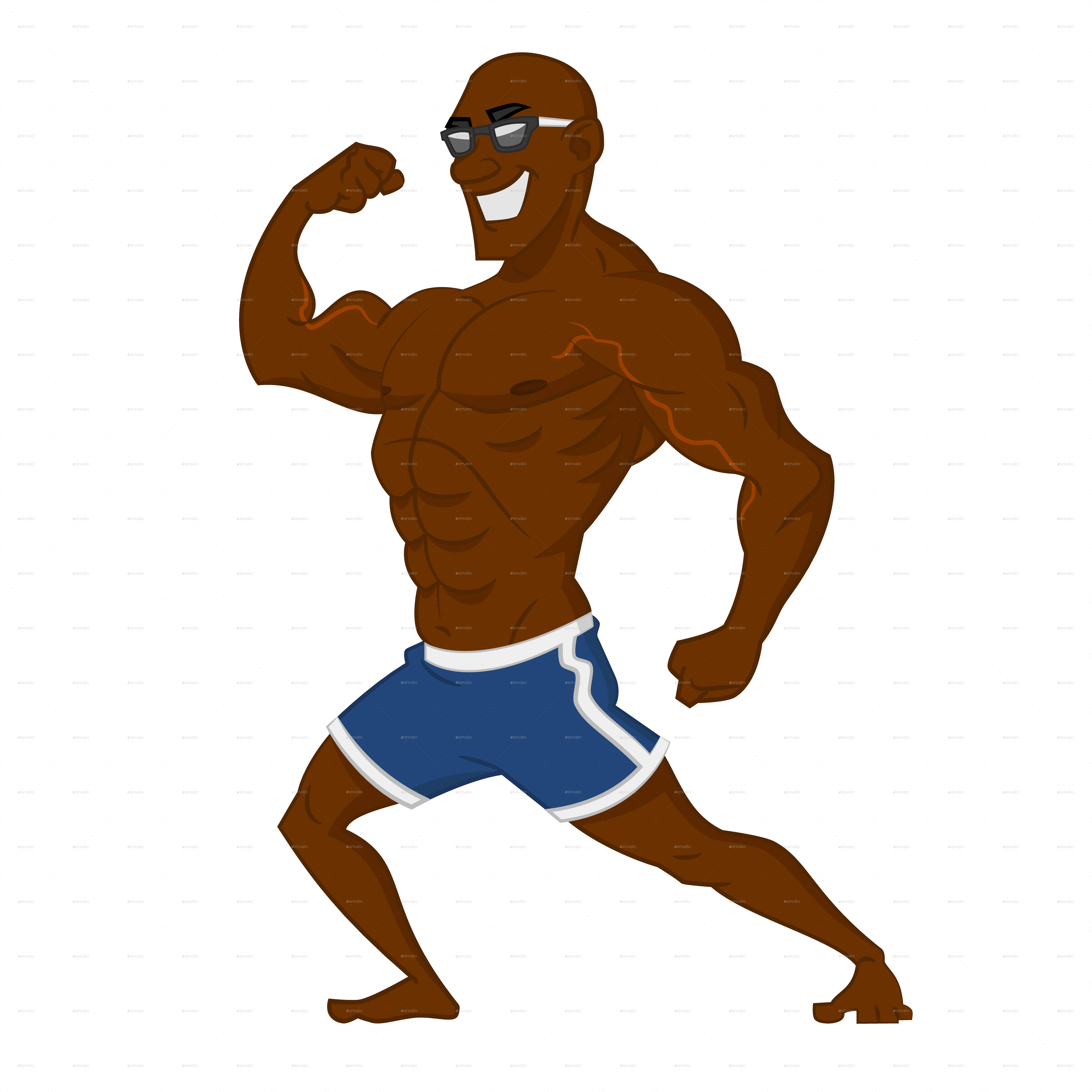 Athlete Posing - Athlete Cartoon Transparent (6000x6000)