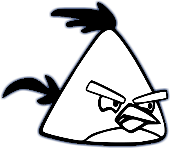 Image White Angry Bird - Angry Birds Coloring Pages (611x601)