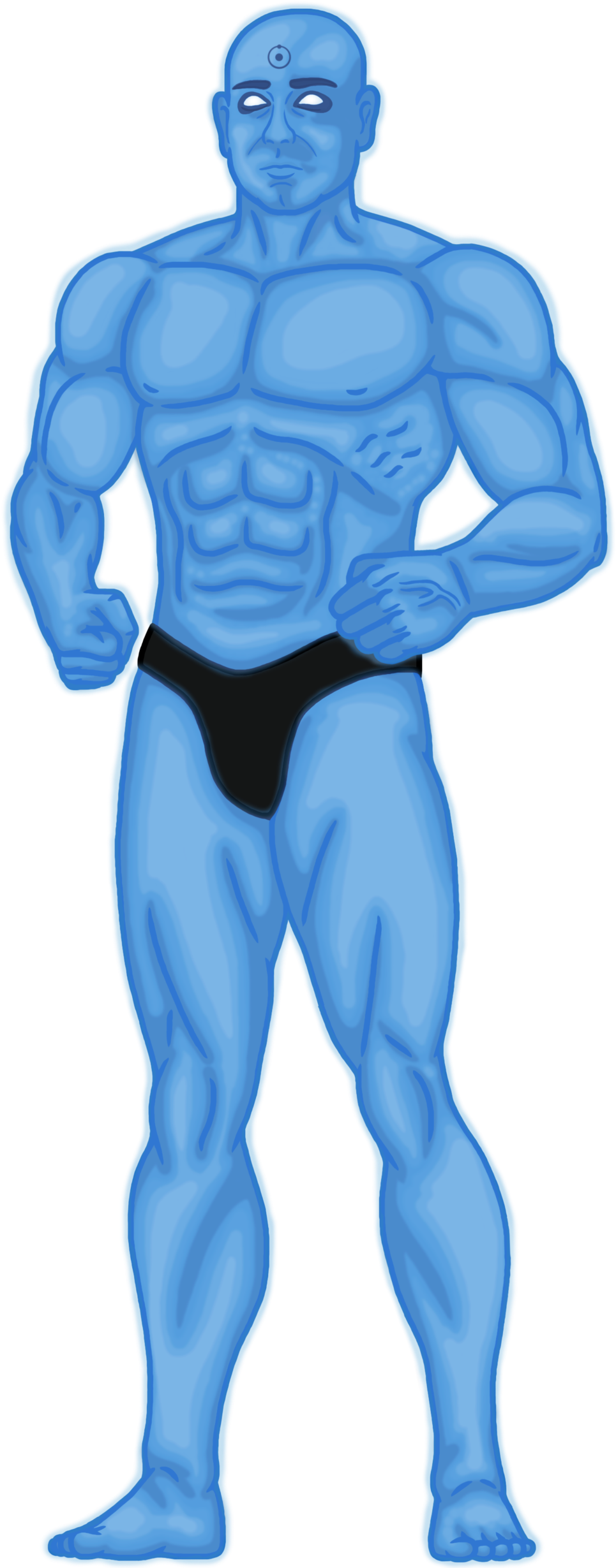 Dr Manhattan By Gengis339 Dr Manhattan By Gengis339 - Doctor Manhattan Png (1024x2517)