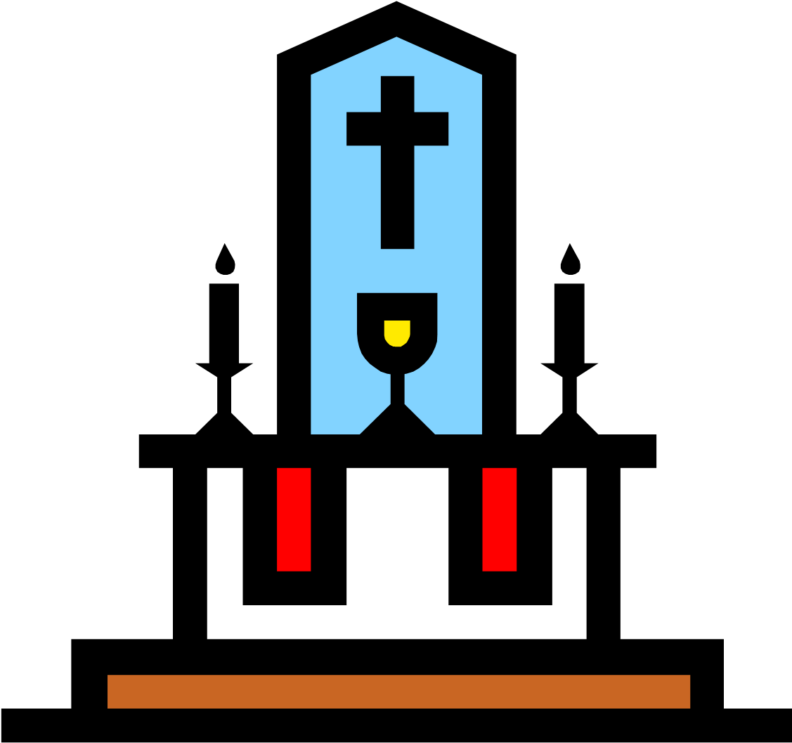 Altar In The Catholic Church Altar Server Clip Art - Altar Clipart (1141x1071)