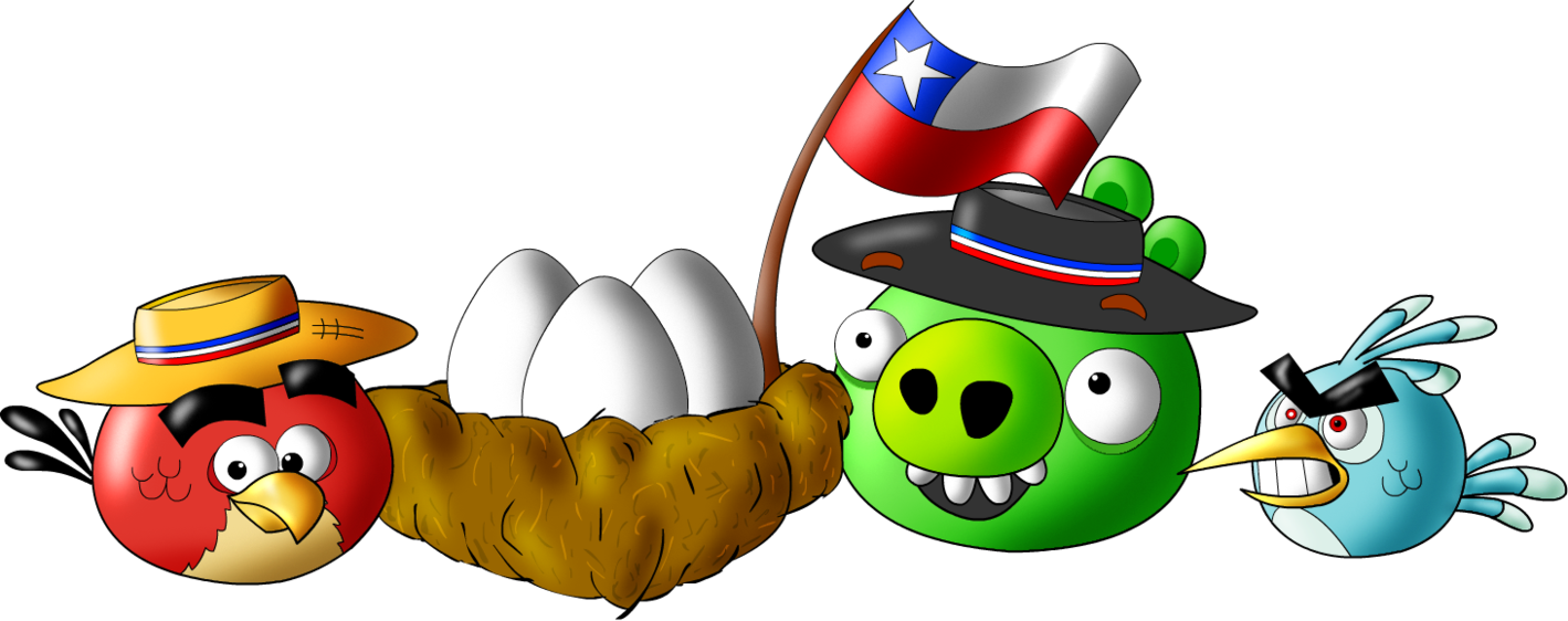 Angry Birds Season Chile By Sonash The Bandih0g - Angry Birds Seasons Characters (1419x562)