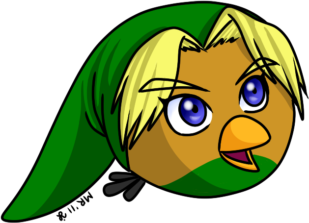 Angry Bird Link By Purplelemon - Angry Birds (649x498)