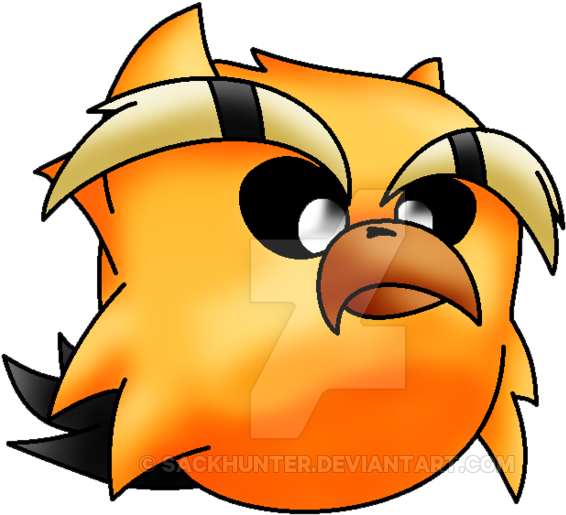 Angry Birds Oc- The Trickery Bird By Sackhunter - Cartoon (900x709)