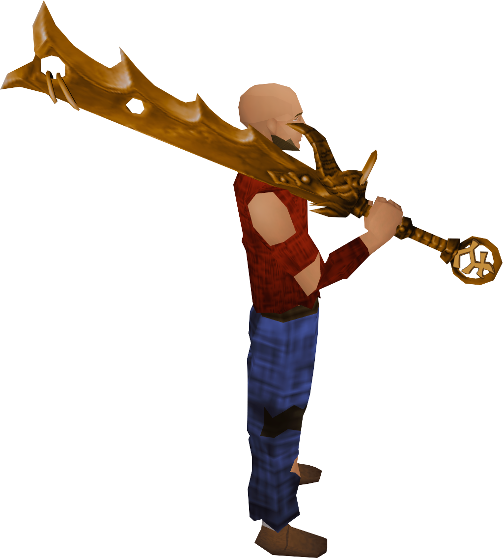 Golden Bandos Godsword Equipped - Bandos Godsword (1024x1137)