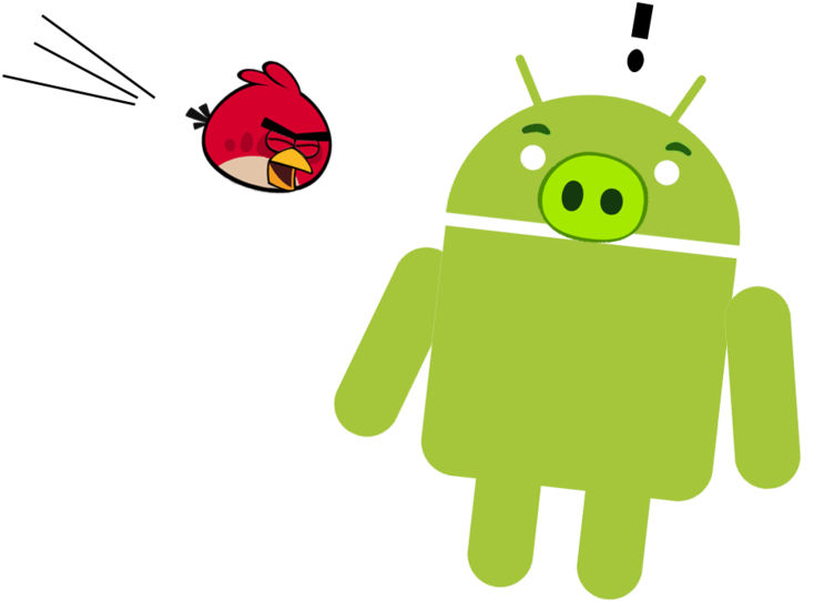 Angry Birds By Intoxicavampire - Apple Android Logo (800x605)
