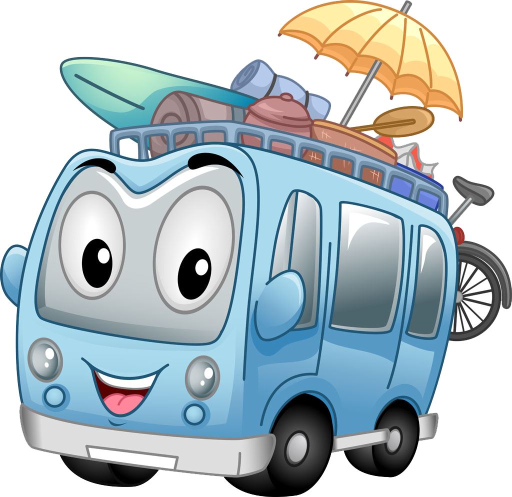 Minibus Car - Cartoon Bus - Beach Shuttle (1024x994)