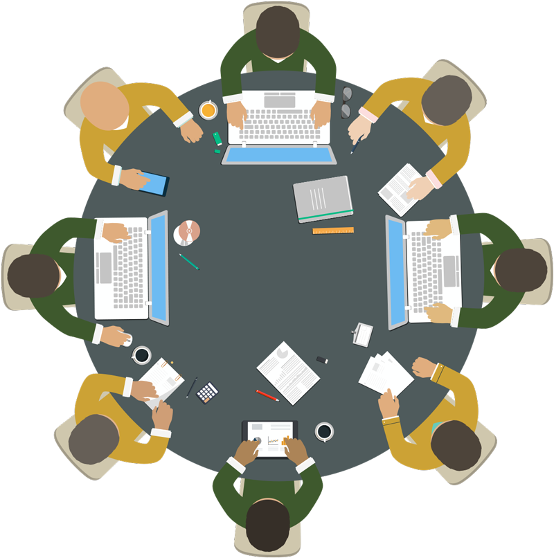 Mesa Redonda De Trabajo En Equipo (800x806)