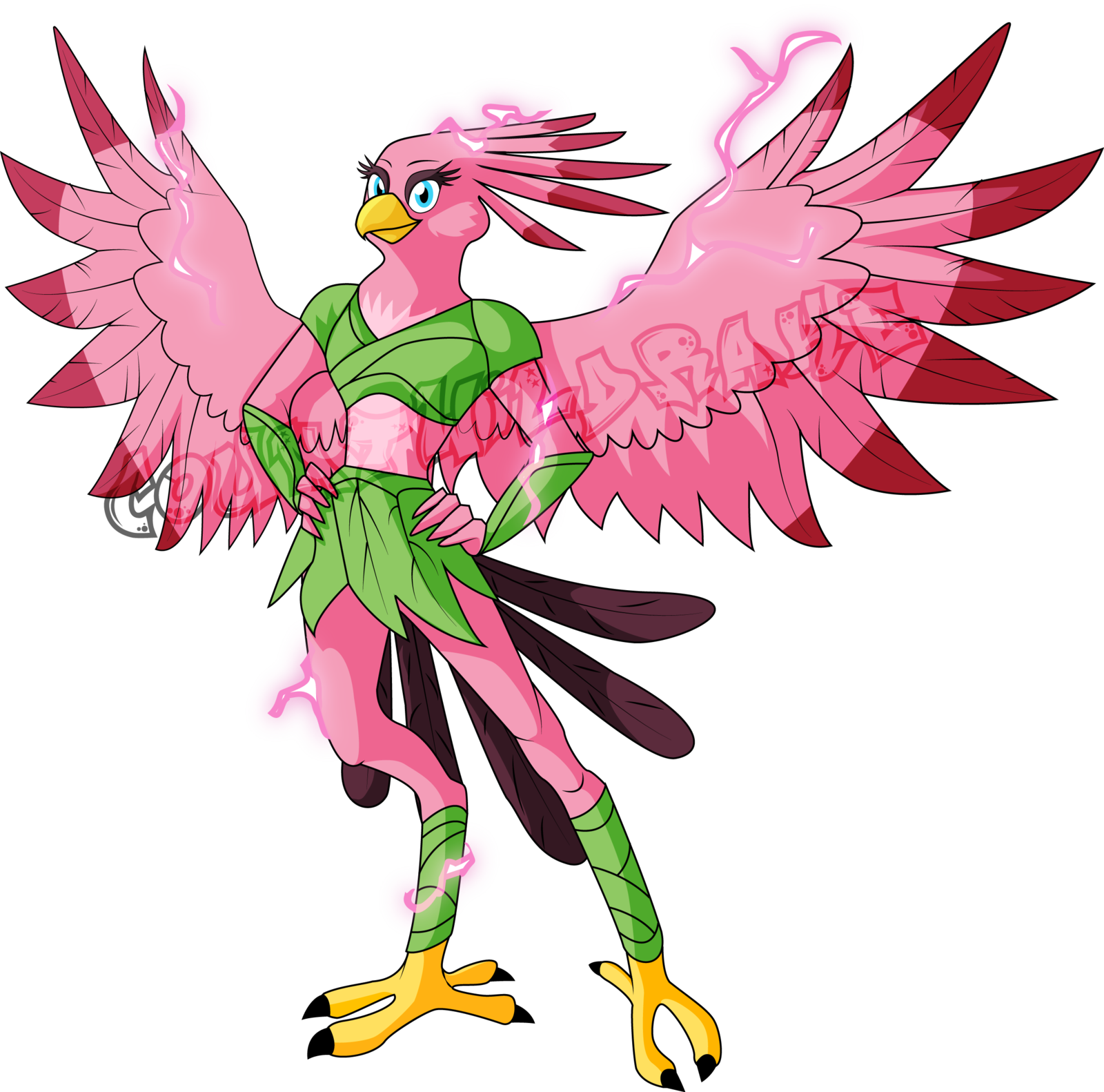 Angry Birds Stella Antropomorphic By Countwildrake - Angry Birds Stella (1600x1582)