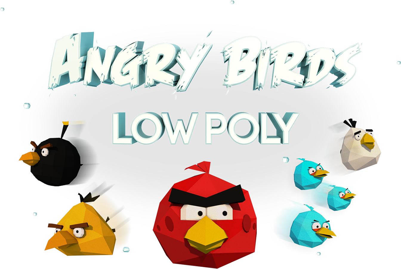 Low Poly Angry Birds (1400x1050)