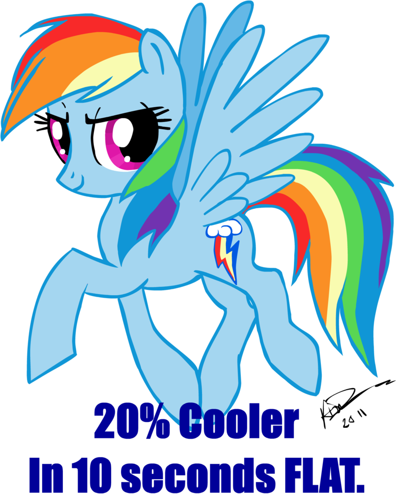 20 Percent Cooler Rainbow Dash By Omg-chibi - Rainbow Dash 20 Cooler (800x1016)