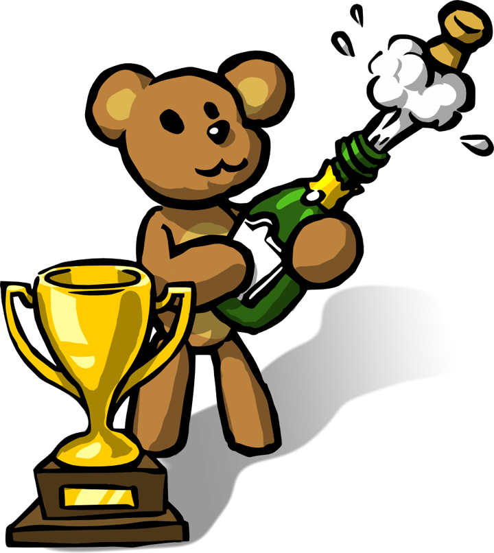 Teddy Bear Celebrates Victory By Adapz - Teddy Bear Celebrates Victory By Adapz (720x806)