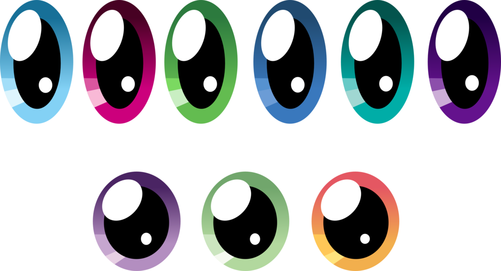 Mane 6 Eyes And Cmc Eyes Redone By Strawberrythefox1452 - Mlp Mane 6 Eyes (1024x554)