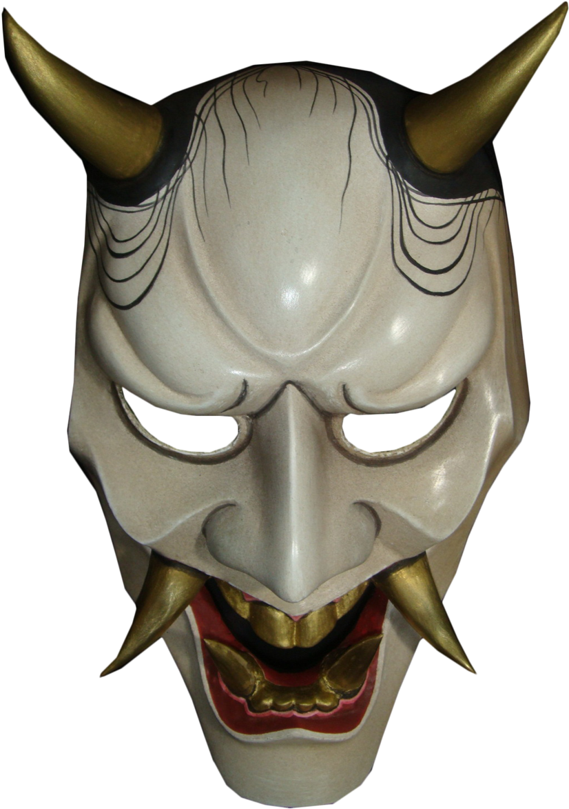 Oni Mask By Kungfufrogmma - Transparent Demon Mask (1024x1366)