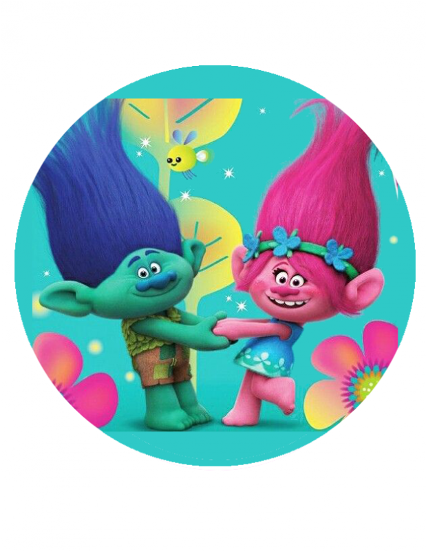 Gallery Of Chic Inspiration Trolls Cake Toppers 2 Cupcake - Branch Troll Cake Topper (800x800)