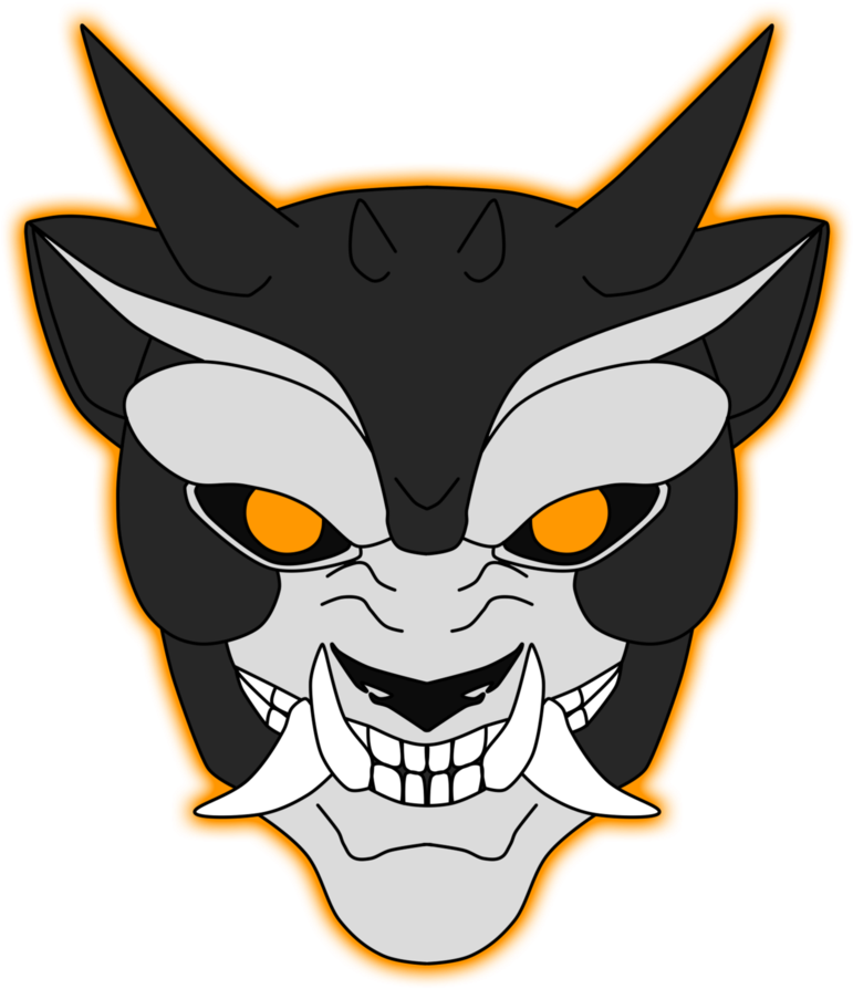 Oni Mask Png Hd - Cartoon (774x1032)