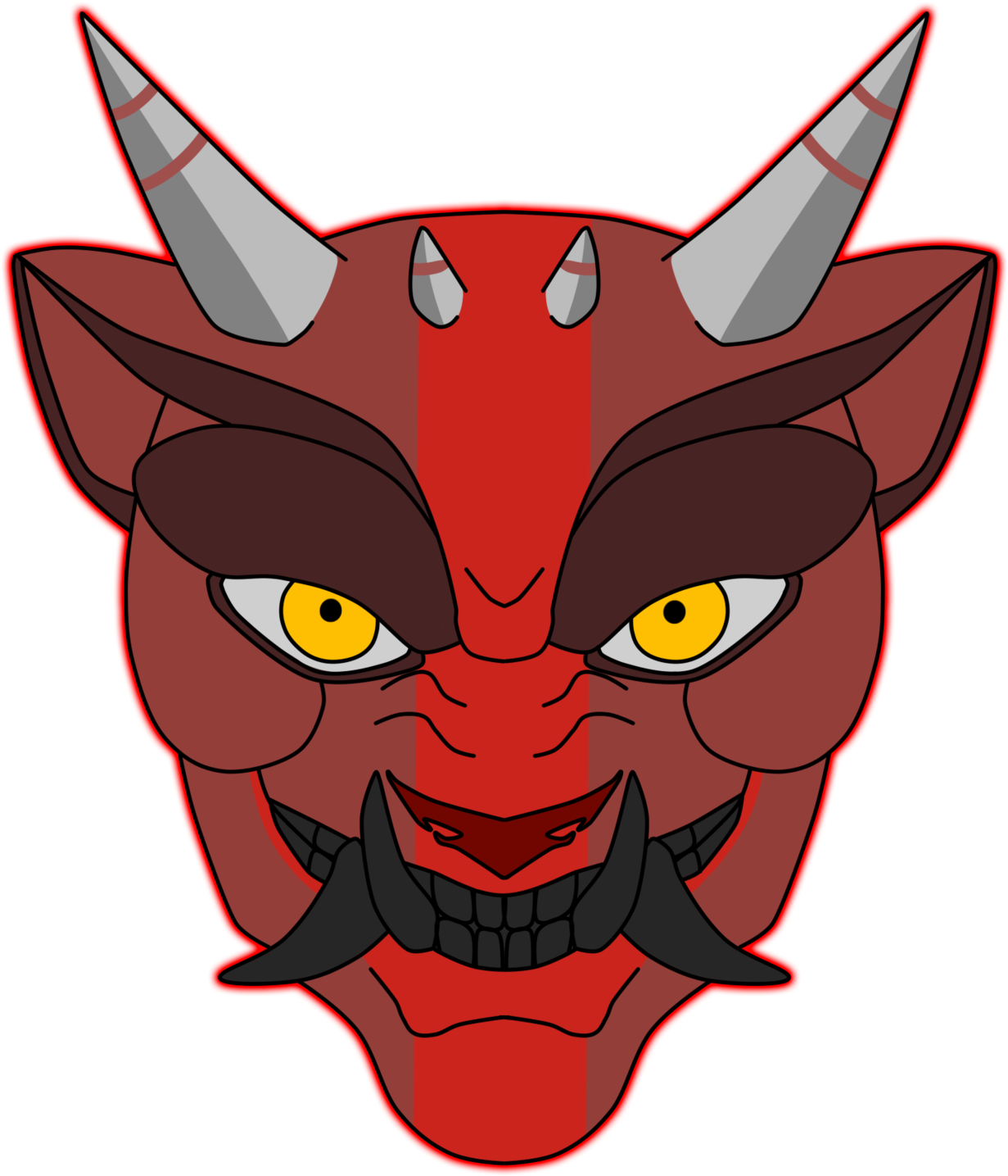 Oni Mask Transparent Background - Demon Transparent Background (1280x1707)