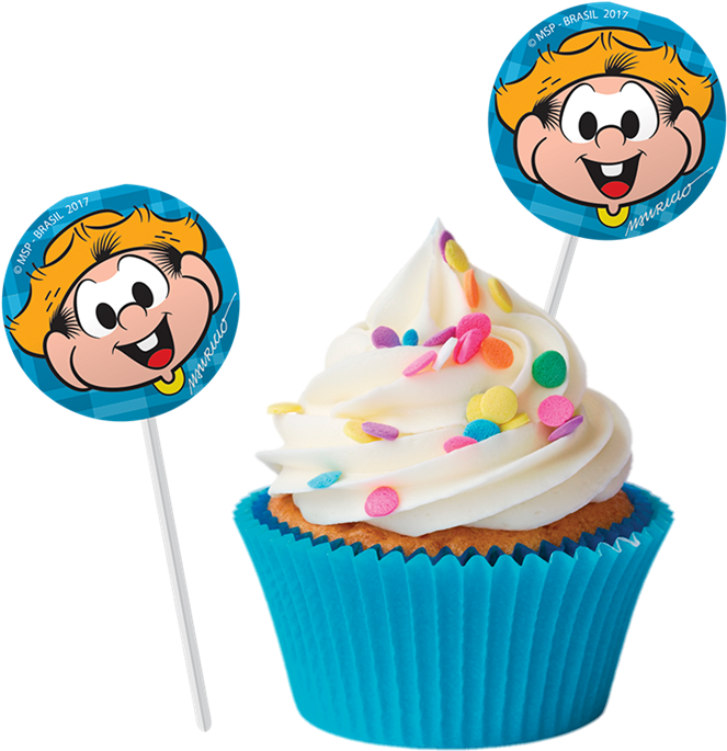 Palito Pick Para Cupcake Chico Bento 08 Unidades Festcolor - Mascote Da Copa 2018 (900x900)